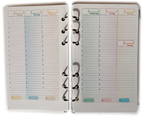 Ersatz für Oganizer A6 Personal - Wochenkalender ohne Datum (deutsch) Nachfüllpack Organizer A6 Personal ohne Daten 52 Wochen - Deutsche