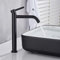 Grifo Negro / Oro cepillado sola manija del grifo del lavabo del montaje Cubierta caliente y fría bajo presión baño grifo de lavabo del acondicionador de aire-negro Grifería ( Color : Black )