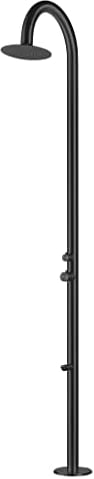 Sined PALAU Dusche mit Kopfbrause aus Edelstahl 316, Mischbatterie und Fußwaschhahn, Satin Black