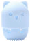 Support d'éponge de maquillage 1PC Fondation en forme de chat Fondation Sponge Protection Case de transport Silicone Beauty Blender Titulaire Capsule Cosmétique Sponge Séchage Rack (Bleu)