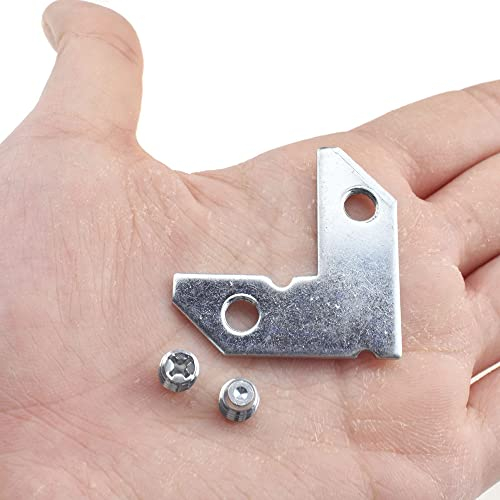Odinest Metal L Shape Picture Frame Bracket Flat Corner Code 90 Degree Angle Plate Fastener Hanger Hooks Brace Stable Support Wood Joint with Screws 36x27mm Sit Flush Shelf No Scratch 6Sets Silver