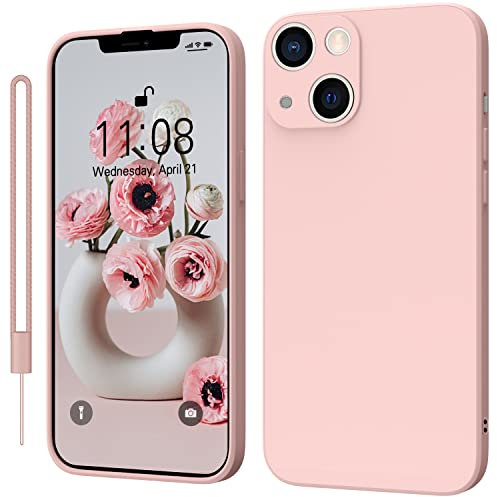 KPPIT iPhone 14 Case, iPhone 14 Protective Case Silicone,Ultra Slim Soft Gel Anti-Scratch,Microfiber Lining,Rubber Shockproof Case Cover iPhone 14 [6.1 inch] Pink