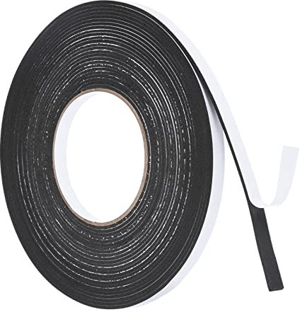 PATIKIL 32.8ft/10m Weather Stripping Door Seal Strip, 1 Roll EVA Foam Seal Tape Self Adhesive Strip 10mm Wide 2mm Thick for Door Window Insulation