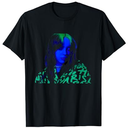 Offizielles Billie Elish Downward Glance Foto T-Shirt