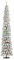Puleo International 7 ft Pre-Lit Flocked Artificial Alpine Pencil Tree 318 Tips 150 Clear Lights