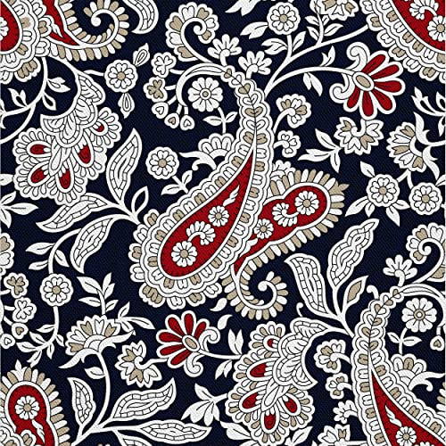 HEKO PANELS Oxford Wasserdichte Meterware Canvas Polyester Stoff Zum Nähen - Dekostoffe Wasserabweisend Blickdicht Orientalisches Muster - 1 Meter 155 x 100 cm