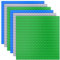 TINGLAND 6 Pack Large Building Brick Baseboard in Blue, Green, Gray, 10 x 10 Inch Baseplates Compatible with DUPLO,MEGA, Baseplate for DIY Play Table or Wall