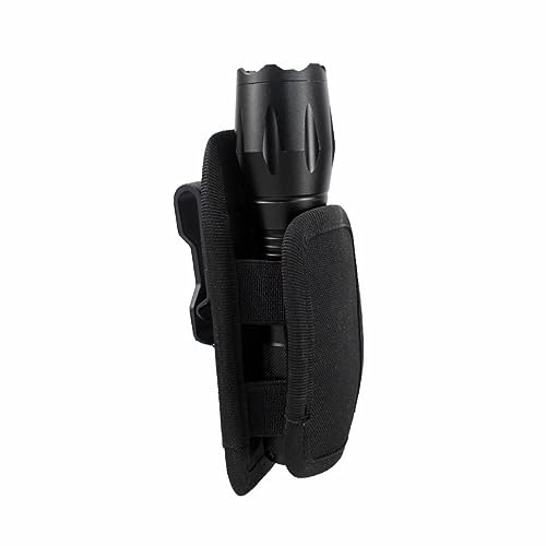 ACEXIER Taschenlampe Holster Gürtel Tragetasche Taschenlampe Tasche Holster für Duty Gürtelhalter mit MOLLE-System 360 Grad drehbarer Clip