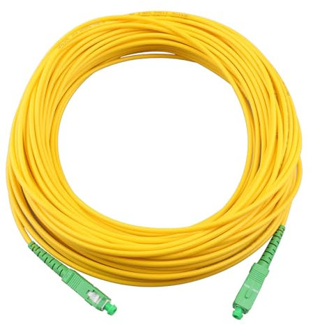 Jopto Cable de Fibra Óptica SC/APC a SC/APC OS2 Monomodo Simplex 9/125um LSZH Latiguillo FTTH para Instalaciones en Exteriores e Interiores (20M)