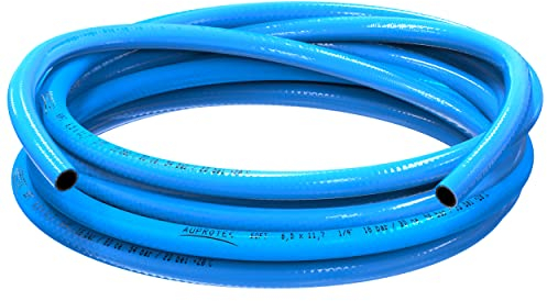 AUPROTEC Druckluftschlauch 6mm Ø Innen 1m PVC-Schlauch I 3-Schicht Gewebeschlauch für Druckluft-Kompressor I Bund/Meterware Kompressorschlauch hochflexibel