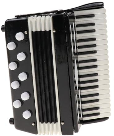 Zerodeko 1Stk Akkordeon-Modell Tasteninstrument Musikinstrumentenfiguren Karassorien Spielzeug Akkordeon-Schmuck Simulation Mini-Akkordeon Saxophon schmücken Anhänger Zubehör hölzern