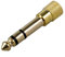 Bamberg QUALITY HEADPHONE ADAPTER STEREO GOLD PLUG 1/4 (6.3mm) Male to 1/8 (3.5mm) Female