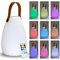 NICE POINT Lampe de Table Extérieur Rechargeable,IP44 Étanche Lanterne de Camping Portable avec Télécommande,10 Couleurs & 3 Modes,BPA-Free Sans Fil, pour Jardin Terrasse Chambre Cadeau Ambiance Cosy