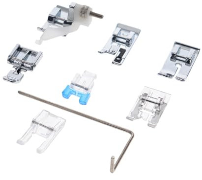 idovy ® - Set mit 8 universellen Snap-On-Nähfüßen für Nähmaschinen Alfa, Singer, Brother, Janome, Elna, Juki und Lidl zum Nähen