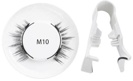 Cils magnétiques - Faux cils noirs avec aimants | Faux cils magnétiques avec applicateur | Pas besoin de colle ni d'eye-liner faux cils réutilisables | Cils épais et longs pour femmes, filles adultes