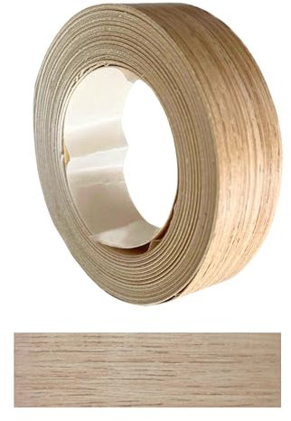Gedotec Kantenumleimer selbstklebend | 1 Stück | 18 mm x 5 m | 154 - Eiche Stein | TAPE | Holzfurnier in verschiedenen Dekoren | Melaminkanten-Band zum Kleben | Möbelkanten-Band | Melaminkanten