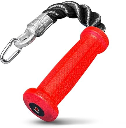 FourRoar Corde Triceps avec Poignée Ergonomique Antidérapante Unilatérale Supporte 200Kg | Corde Musculation Poulie Évite la Pression sur Les Mains | Poignée pour Triceps avec Mousqueton