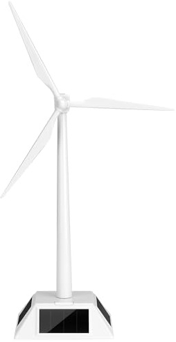 Solar Powered Windmill Model, Assembled Rotating Wind Turbine Generator Science Teaching Tool, DIY Solar Windmill Model Desk Home Decor Craft Education Gift