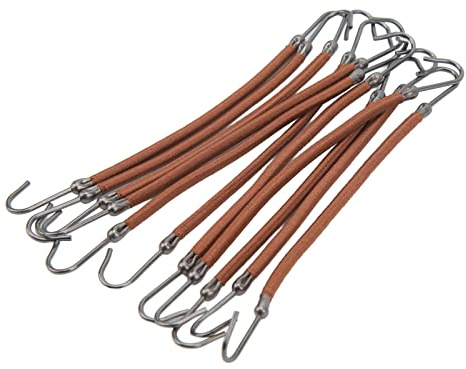 Xiuganpo Haargummi-Haken, Hochelastisches Gummiband für Schöne Pferdeschwänze + Leichtes Design für Büro, Dating [10 Stück] (BROWN)