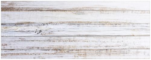 Wallario Küchenrückwand selbstklebend 115 x 50 cm, Motiv: Helle Holzstruktur - Muster - Alter Dielenfußboden | Spritzschutz abwischbar & pflegeleicht