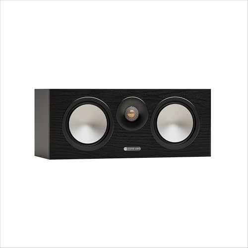 Monitor Audio Bronze 7G Slim Center Channel Lautsprecher, Zwei-Wege-Lautsprecher, Twin 6-Zoll-Audio-Treiber, klarer Dialog für Heimkino, Audio, Musik, Gaming, Schwarz