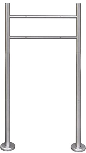 sephironlbb Soporte de acero inoxidable para buzón, independiente, con accesorios de montaje, 120 x 50 cm, robusto soporte para buzón, jardín, entrada, parcela, soporte universal