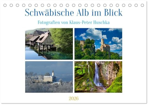 Schwäbische Alb im Blick (Tischkalender 2026 DIN A5 quer), CALVENDO Monatskalender: Eine facettenreiche Kulturlandschaft (CALVENDO Orte)