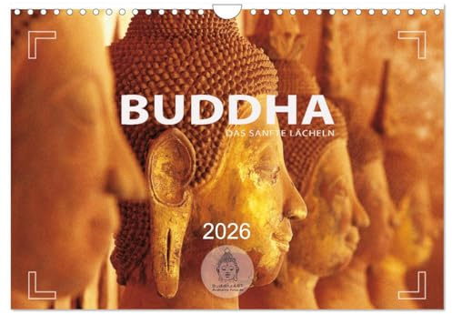 BUDDHA - Ein sanftes Lächeln (Wandkalender 2026 DIN A4 quer), CALVENDO Monatskalender: Buddha-Statuen aus Asien (CALVENDO Glaube)