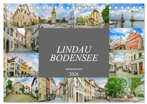 Lindau Bodensee Impressionen (Tischkalender 2026 DIN A5 quer), CALVENDO Monatskalender: Erleben Sie einen Spaziergang durch das wunderschöne Lindau (CALVENDO Orte)