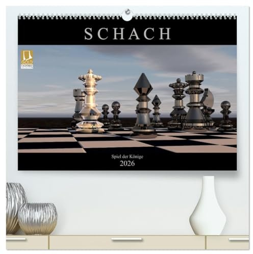 SCHACH - Spiel der Könige (hochwertiger Premium Wandkalender 2026 DIN A2 quer), Kunstdruck in Hochglanz: Fantastische Bilder aus der Welt des Schachs (CALVENDO Kunst)