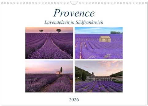 Provence, Lavendelzeit in Südfrankreich (Wandkalender 2026 DIN A3 quer), CALVENDO Monatskalender: Im Juli jeden Jahres verwandelt sich die Provence in ... von duftenden Lavendel. (CALVENDO Orte)