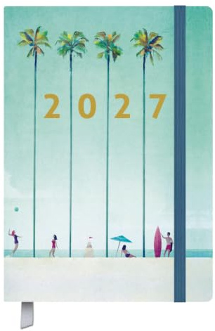 Terminkalender Campus Palmen 18 Monate 2027/2028: Terminplaner 13 x 18,5 cm I Kalendarium von Oktober 2026 bis März 2028 I Platz für Notizen und Lesezeichenband