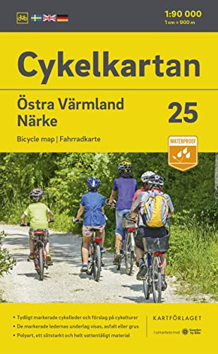 Cykelkartan Blad 25 Östra Värmland/Närke 1:90000: Radwanderkarte 25 Üstra Värmland 1:90000
