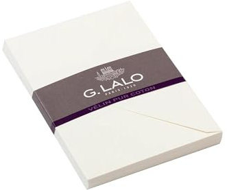 Clairefontaine Lalo 21000L Umschläge Vélin de France (gummiert, 50% Hadern, C6, 11,4 x 16,2 cm, 20 Umschläge, 125 g) creme