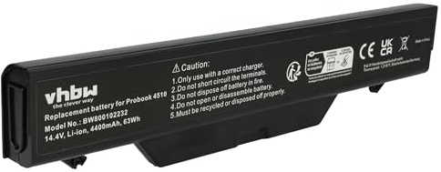 vhbw Akku kompatibel mit HP ProBook 4720 | 4710, 4515, 4510, 4710s, 4720s, 4515s, 4510s Notebook (4400 mAh, 14,4 V, Li-Ion)