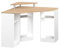Symbiosis Corner Bureau d'angle Blanc et Chêne Naturel 94x94x83,4 cm