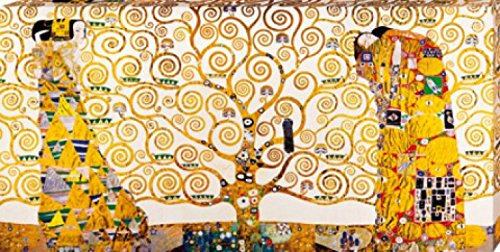 1art1 Gustav Klimt Poster Der Stoclet Fries, 1905-1911 Bilder Leinwand-Bild Auf Keilrahmen | XXL-Wandbild Poster Kunstdruck Als Leinwandbild 100x50 cm