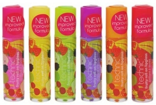 6 X Technic Fruity Roll On Lipgloss - 6 Flavours x 6ml by Technic