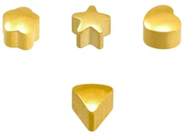 Caflon Stud Earrings Gold Plated Assorted Shapes (12)