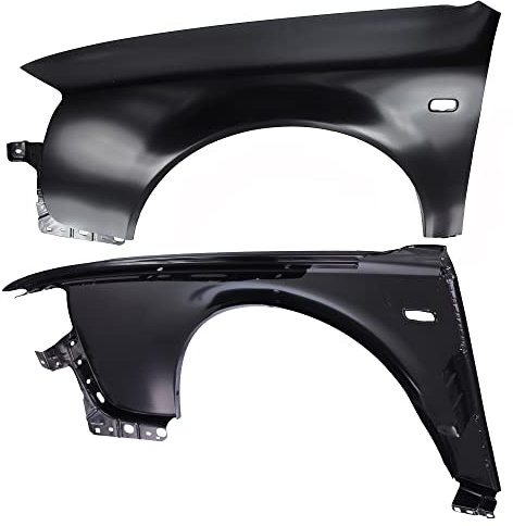 BESTPRICE 1x Kotflügel vorne links mit Blinkerloch, 1x Kotflügel vorne rechts mit Blinkerloch Kompatibel mit A udi A6 C5 (4B2),A6 C5 Avant (4B5)