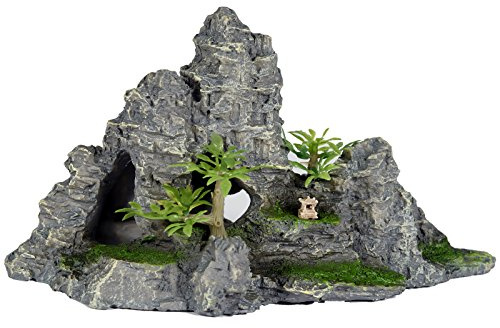 Pet Ting Jungle Mountain Aquatic Ornament - Aquarium Decoration - Vivarium Decoration