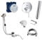 vanvilla Wannenset mit Unterputz Armatur Grohe Essence 2-Wege und vanvilla Handbrause, Wannen-SET G29 poliert