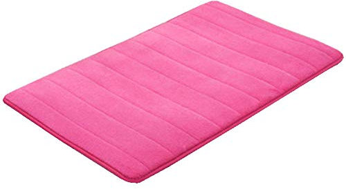 VSUSN Tapis de Bain Absorbant et antidérapant en Mousse à mémoire de Forme, Microfibre, Rose Rot, 40 x 60 cm