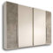MATCH Eleganter Kleiderschrank mit viel Stauraum - Vielseitiger Schwebetürenschrank in Betonoptik, Weiß - 270 x 226 x 60 cm (B/H/T)