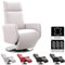 Cavadore TV-Sessel Cobra / Fernsehsessel mit Liegefunktion, Relaxfunktion / Stufenlos verstellbar / Ergonomie L / Belastbar bis 130 kg / 71 x 112 x 82 / Echtleder Weiß