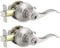 Probrico 2 Pack Interior Privacy Door Knob for Bedroom Stainless Steel Bathroom Door Handle Wave Door Lock Set Without Key Satin Nickel