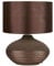 Beliani Klassische Tischlampe Porzellan/Kunstseide braun Lima