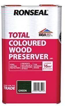 Ronseal RSLTTWPGR5L Trade Total Wood Preserver Green 5 Litre