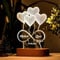 Transparent Gift Lámpara Personalizada con Nombres y Fecha Infinito Corazones. Lámparas Personalizadas con Luz LED. Regalos para Parejas. Regalos Personalizados para San Valentín. Regalos para Bodas