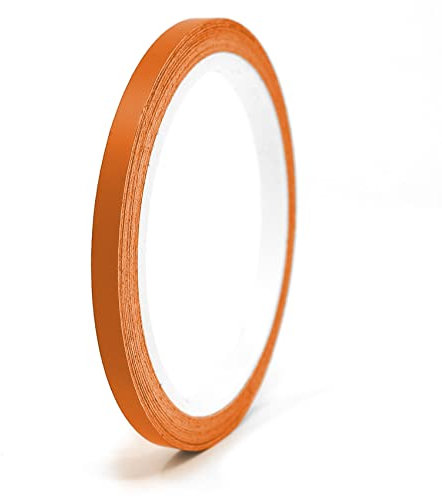 Finest Folia 10 Meter Matt Zierstreifen Auto LKW Motorrad Boot Modellbau Basteln DIY Deko Dekorstreifen Seitenstreifen Klebestreife selbstklebend (Pastellorange matt, 5mm Breite)